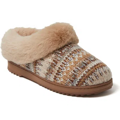 DEARFOAMS DEARFOAMS HANNAH FESTIVE KNIT CLOG SLIPPER