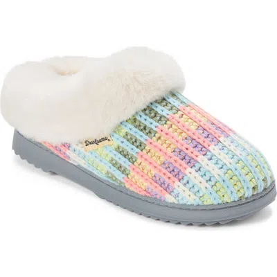 Dearfoams Hannah Festive Knit Clog Slipper In Multi