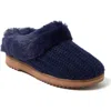 Dearfoams Women's Hannah Festive Knit Clog Slippers In Peacoat