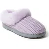 Dearfoams Hannah Festive Knit Clog Slipper In Wisteria