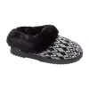 Dearfoams Hannah Festive Knit Womens Memory Foam Clog Slippers In Multi