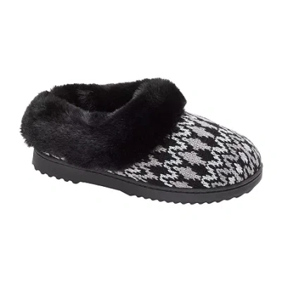 DEARFOAMS HANNAH FESTIVE KNIT WOMENS MEMORY FOAM CLOG SLIPPERS