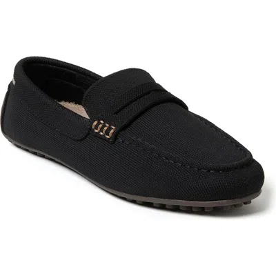 Dearfoams Hazel Stretch Knit Driving Loafer Slipper In Black