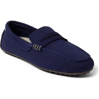 Dearfoams Hazel Stretch Knit Driving Loafer Slipper In Peacoat