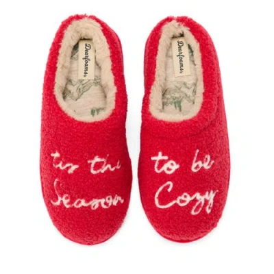 Dearfoams Holiday Novelty Clog Slipper In Red