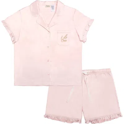 Dearfoams I Do Bridal Short Pajama Set In Pink