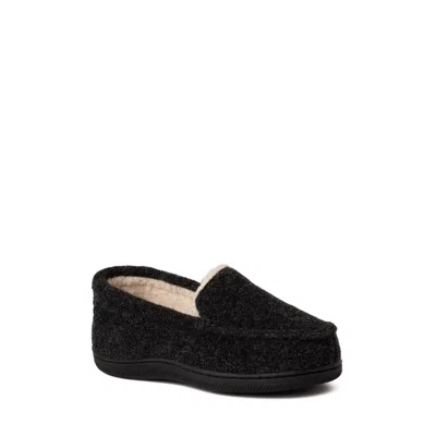 Dearfoams Kid's Amari Moccasin Slipper In Black