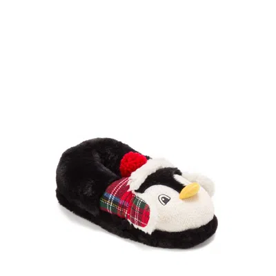 Dearfoams Kid's Emery Critter Closed Back Animal Slipper In Black