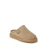 Dearfoams Kids' Fireside Dempsey Genuine Shearling Clog Slipper In Multi