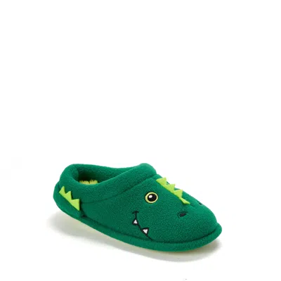 Dearfoams Kid's Peyton Animal Slip-on Clog House Slipper In Green