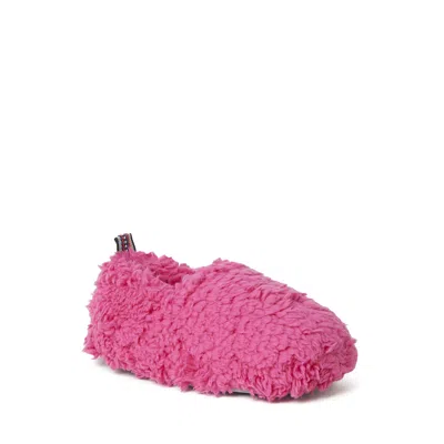 Dearfoams Kid's Skye Teddy Closed Back In Pink