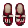 Dearfoams Kids' Buffalo Check Lil Bear Clog Slipper