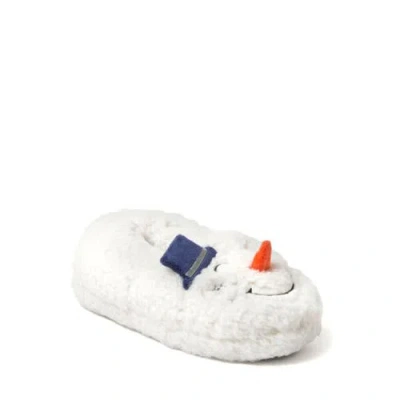 Dearfoams Kids' Emery Critter Closed Back Animal Slipper In White
