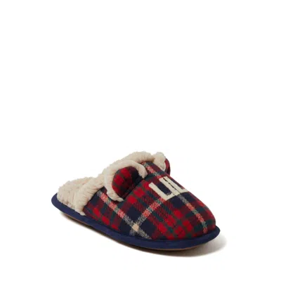 Dearfoams Kids Lil Bear Plaid Scuff Slipper In Multi
