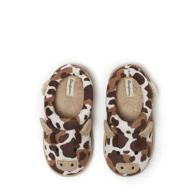 Dearfoams Kids Peyton Animal Clog Slipper In Brown