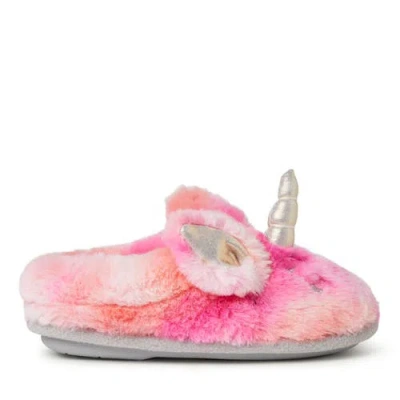 Dearfoams Kids' Peyton Animal Slip-on Clog Slipper In Pink