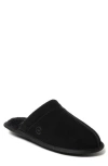 Dearfoams Men's Bradford Genuine Suede Closed Toe Scuff Slippers In Black
