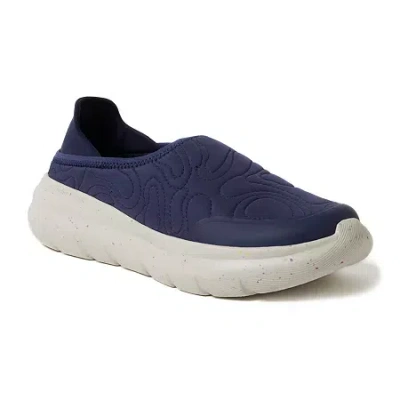 Dearfoams Knox Mens Memory Foam Slip-on Slippers In Blue