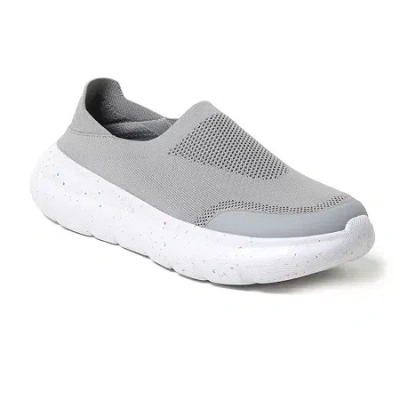 Dearfoams Knox Mens Memory Foam Slip-on Slippers In Gray