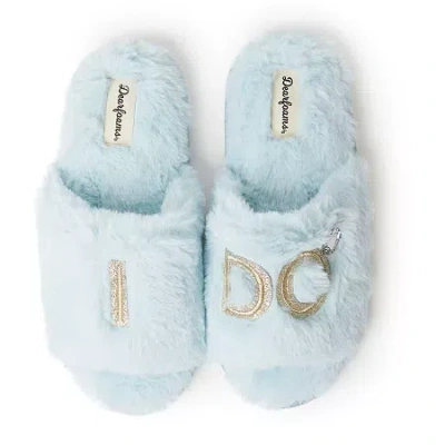 Dearfoams Lane Bridal Womens Memory Foam Slip-on Slippers In Blue