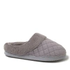 Dearfoams Libby Quilted Terry Clog Slipper In Medium Grey