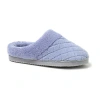 Dearfoams Libby Quilted Terry Womens Memory Foam Clog Slippers In Blue