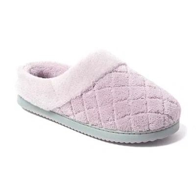 Dearfoams Libby Quilted Terry Womens Memory Foam Clog Slippers In Purple
