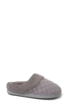 Dearfoams Libby Quilted Terry Clog Slipper In Medium Grey
