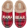 Dearfoams Mama Bear Plaid Clog Slipper In Multi