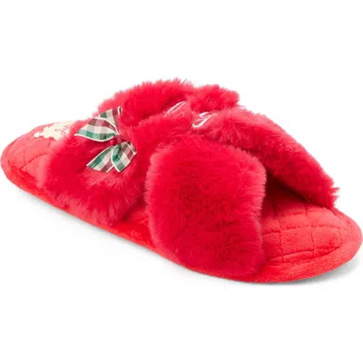 Dearfoams Mama Fur Slide Slipper In Multi
