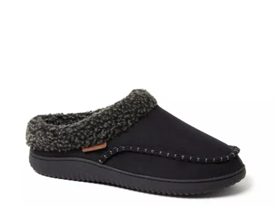 Dearfoams Marshall Berber Cuff Clog Slipper In Black