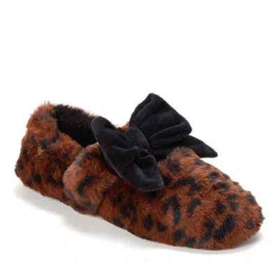 Dearfoams Maryanne Luxe Teddy Maryjane In Brown
