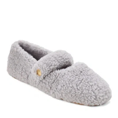 Dearfoams Maryanne Luxe Teddy Maryjane In Gray