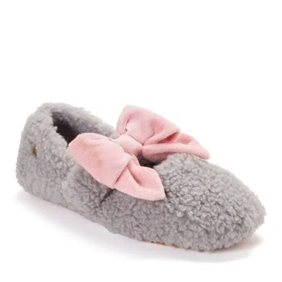 Dearfoams Maryanne Luxe Teddy Maryjane In Gray