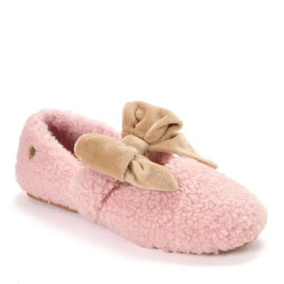 Dearfoams Maryanne Luxe Teddy Maryjane In Pink