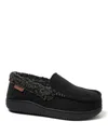 Dearfoams Men's Alexander Microsuede Moccasin House Shoe Slipper In Black