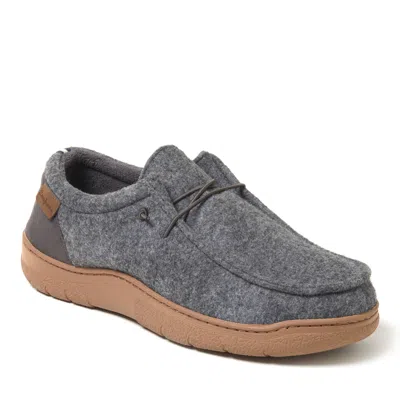 Dearfoams Mens Memory Foam Slip-on Slippers In Gray