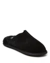 Dearfoams Men's Bradford Genuine Suede Scuff House Slipper In Black