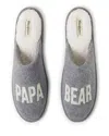 Dearfoams Carson Papa Bear Dad Scuff Slipper In Gray