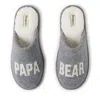 Dearfoams Papa Bear Faux Shearling Scuff Slipper In Grey
