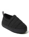 Dearfoams Men's Cullen Ripstop Closed Back House Slipper In Black