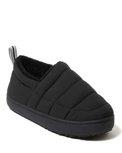 Dearfoams Men's Cullen Ripstop Closed Back House Slipper In Black