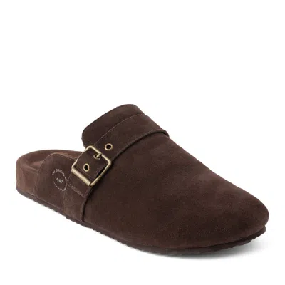 Dearfoams Men's Finn Genuine Suede Scuff Slippers In Animal Print