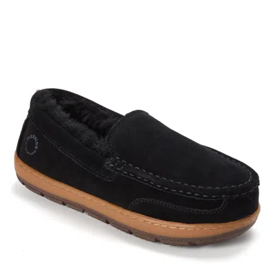 Dearfoams Men's Fireside By  Melbourne Rugged Loafer - Water Resistant In Black
