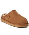 Dearfoams Men's Fireside By Grafton Genuine Shearling Clog Slipper In Chestnut