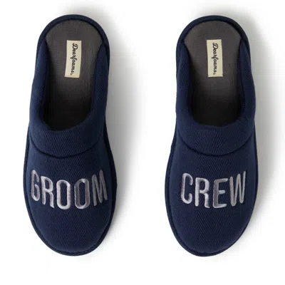 Dearfoams Men's Groom/groomsmen Giftable Wedding Scuff Slipper In Blue
