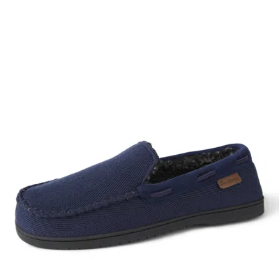 Dearfoams Men's Keaton Twill Moc W Whipstitch In Blue