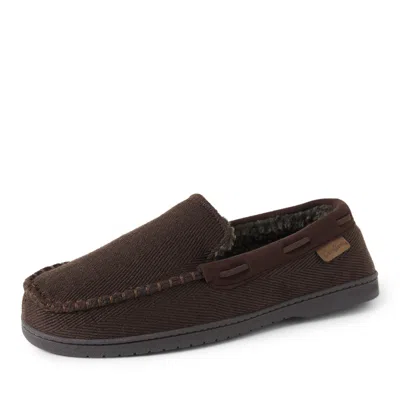 Dearfoams Men's Keaton Twill Moc W Whipstitch In Brown