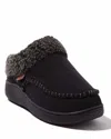 Dearfoams Marshall Microsuede Moc Toe Mens Memory Foam Clog Slippers In Black