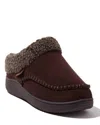 Dearfoams Marshall Microsuede Moccasin Toe Clog Slipper In Brown
